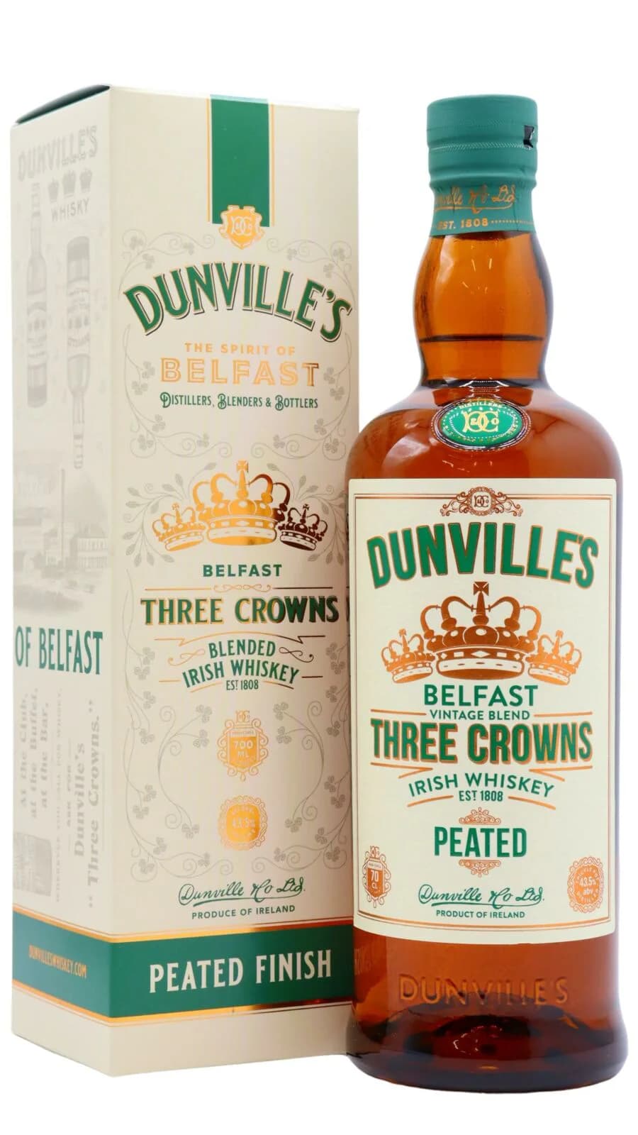 Dunville's Three Crowns Peated: vista principale