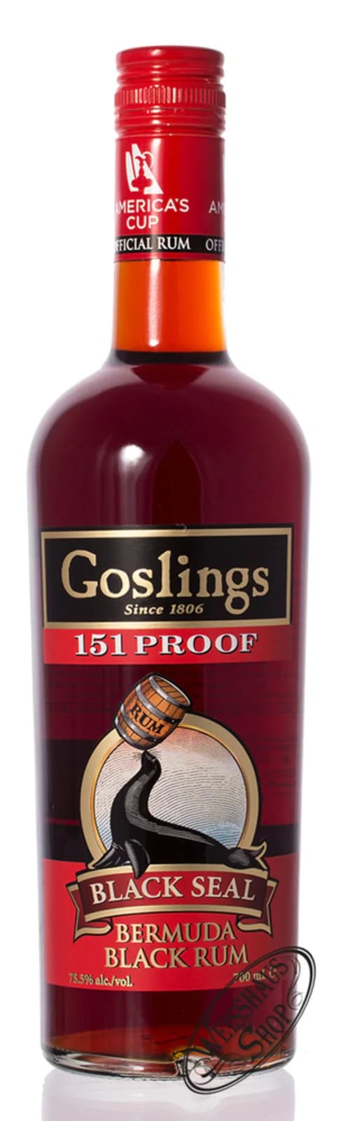 Gosling's Black Seal 151 Proof: vista principale